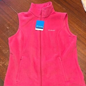 Columbia Bright Pink Fleece Vest